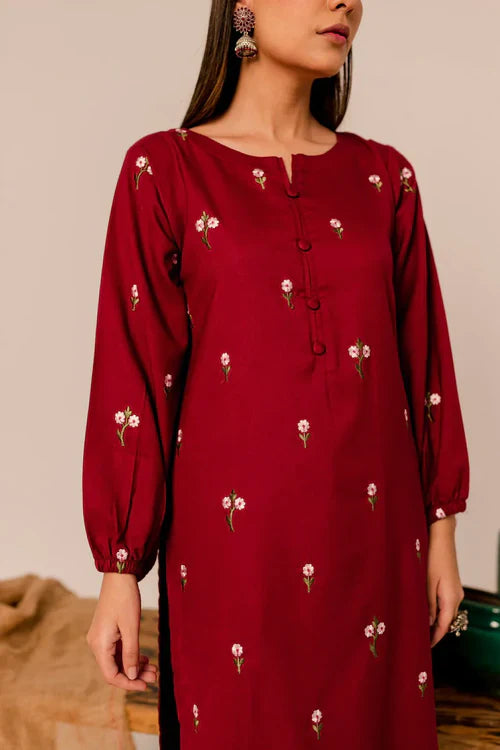 2PC Summer Lawn Embroidered Dress